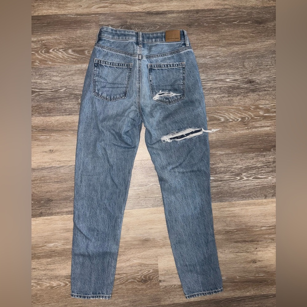 American Eagle Patchwork Ripped Mom Jeans - image 4
